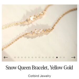 CATBIRD Snow Queen Yellow Gold 14K Diamond Bracelet Fine Jewelry